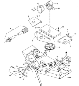 Mounting Diagram and Parts List for 453 590100-590456100 Cub Cadet Lawn Tractor